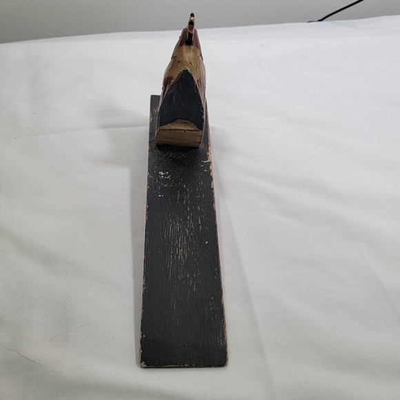 Vintage Rooster Wooden Door Stopper. - Picture 5 of 7